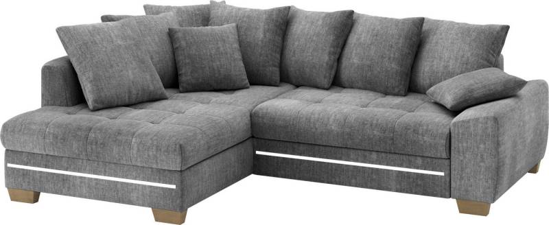 Mr. Couch Ecksofa Nikita II, L-Form, mit RGB-LED Beleuchtung, wahlweise mit Bett, Bettkasten, Kaltschaum von Mr. Couch