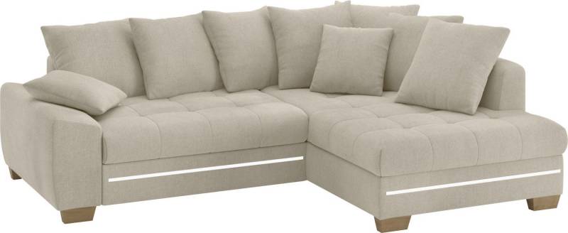 Mr. Couch Ecksofa Nikita II, L-Form, mit RGB-LED Beleuchtung, wahlweise mit Bett, Bettkasten, Kaltschaum von Mr. Couch