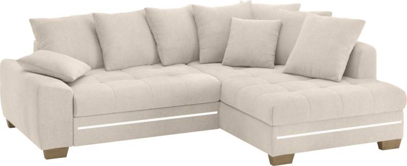 Mr. Couch Ecksofa Nikita II, L-Form, mit RGB-LED Beleuchtung, wahlweise mit Bett, Bettkasten, Kaltschaum von Mr. Couch
