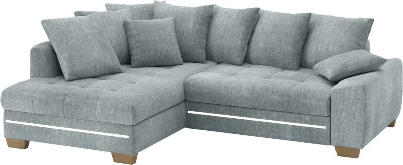 Mr. Couch Ecksofa Nikita II, L-Form, mit RGB-LED Beleuchtung, wahlweise mit Bett, Bettkasten, Kaltschaum von Mr. Couch