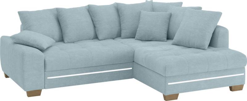 Mr. Couch Ecksofa Nikita II, L-Form, mit RGB-LED Beleuchtung, wahlweise mit Bett, Bettkasten, Kaltschaum von Mr. Couch