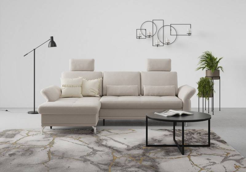INOSIGN Ecksofa Palm Beach L-Form, Federkern, mit Sitztiefenverstellung, wahlweise mit Bettfunktion von INOSIGN