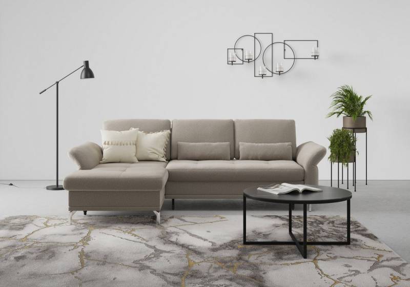 INOSIGN Ecksofa Palm Beach L-Form, Federkern, mit Sitztiefenverstellung, wahlweise mit Bettfunktion von INOSIGN