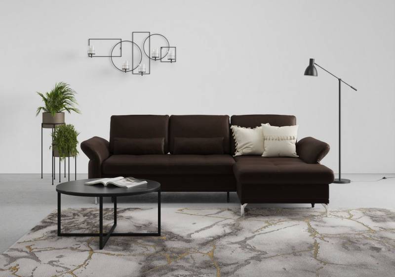 INOSIGN Ecksofa Palm Beach L-Form, Federkern, mit Sitztiefenverstellung, wahlweise mit Bettfunktion von INOSIGN