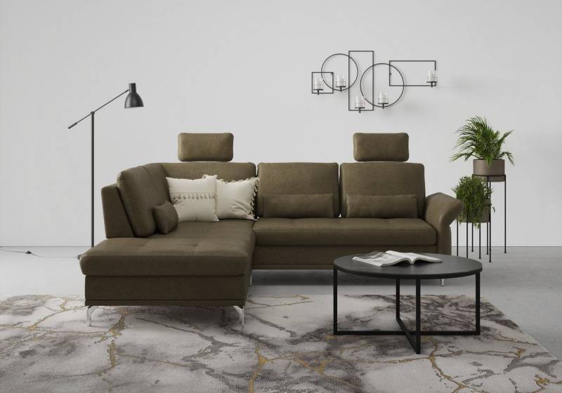 INOSIGN Ecksofa Palm Beach L-Form, Federkern, mit Sitztiefenverstellung, wahlweise mit Bettfunktion von INOSIGN