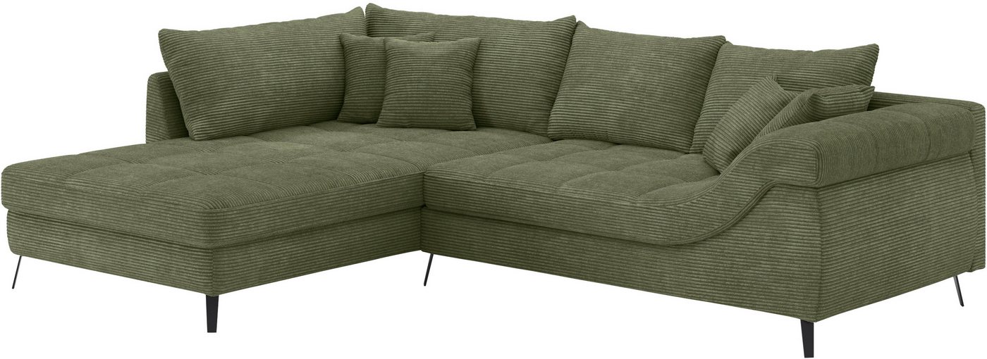 Mr. Couch Ecksofa Portofino L-Form, 4 Bezugsqualitäten, 13,5 cm hohe Metall-Profilfüße in matt-schwarz Mr. Couch Ecksofa Portofino L-Form, 4 Bezugsqualitäten, 13,5 cm hohe Metall-Profilfüße in matt-schwarz von Mr. Couch