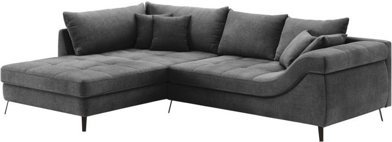 Mr. Couch Ecksofa Portofino L-Form, 4 Bezugsqualitäten, 13,5 cm hohe Metall-Profilfüße in matt-schwarz Mr. Couch Ecksofa Portofino L-Form, 4 Bezugsqualitäten, 13,5 cm hohe Metall-Profilfüße in matt-schwarz von Mr. Couch