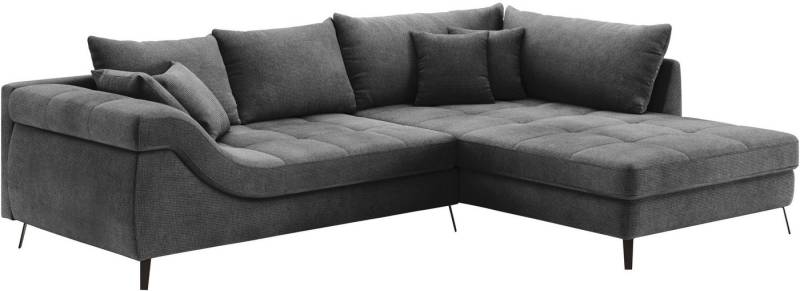 Mr. Couch Ecksofa Portofino L-Form, 4 Bezugsqualitäten, 13,5 cm hohe Metall-Profilfüße in matt-schwarz Mr. Couch Ecksofa Portofino L-Form, 4 Bezugsqualitäten, 13,5 cm hohe Metall-Profilfüße in matt-schwarz von Mr. Couch