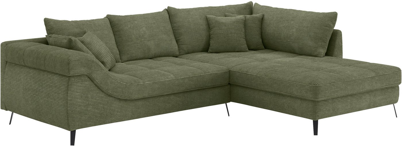 Mr. Couch Ecksofa Portofino L-Form, 4 Bezugsqualitäten, 13,5 cm hohe Metall-Profilfüße in matt-schwarz Mr. Couch Ecksofa Portofino L-Form, 4 Bezugsqualitäten, 13,5 cm hohe Metall-Profilfüße in matt-schwarz von Mr. Couch