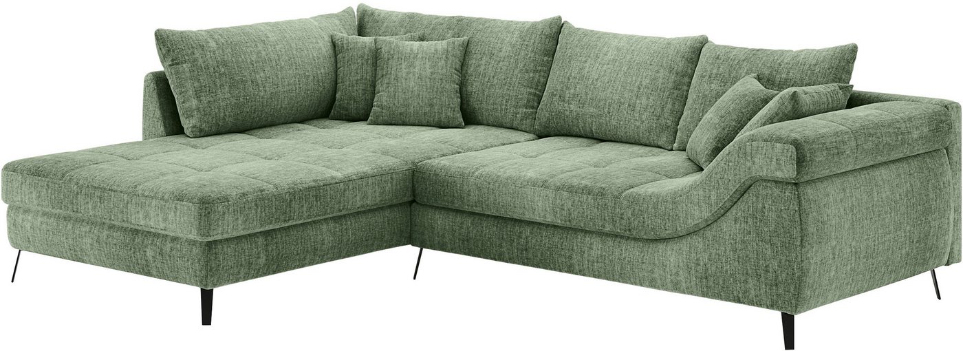 Mr. Couch Ecksofa Portofino L-Form, 4 Bezugsqualitäten, 13,5 cm hohe Metall-Profilfüße in matt-schwarz Mr. Couch Ecksofa Portofino L-Form, 4 Bezugsqualitäten, 13,5 cm hohe Metall-Profilfüße in matt-schwarz von Mr. Couch