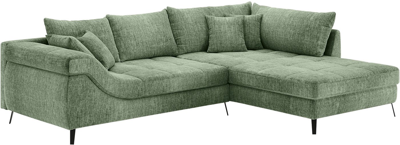 Mr. Couch Ecksofa Portofino L-Form, 4 Bezugsqualitäten, 13,5 cm hohe Metall-Profilfüße in matt-schwarz Mr. Couch Ecksofa Portofino L-Form, 4 Bezugsqualitäten, 13,5 cm hohe Metall-Profilfüße in matt-schwarz von Mr. Couch