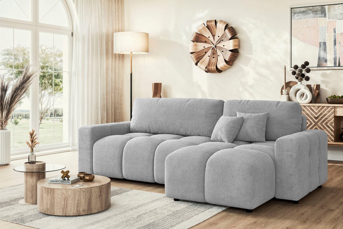 INOSIGN Ecksofa FELICI, Schlafsofa 233cm, L-Form mit Recamiere beidseitig montierbar, Designsofa mit Bettfunktion und Bettkasten, Maße B/T/H: 233/142/88 cm INOSIGN Ecksofa FELICI, Schlafsofa 233cm, L-Form mit Recamiere beidseitig montierbar, Designsofa mit Bettfunktion und Bettkasten, Maße B/T/H: 233/142/88 cm von INOSIGN