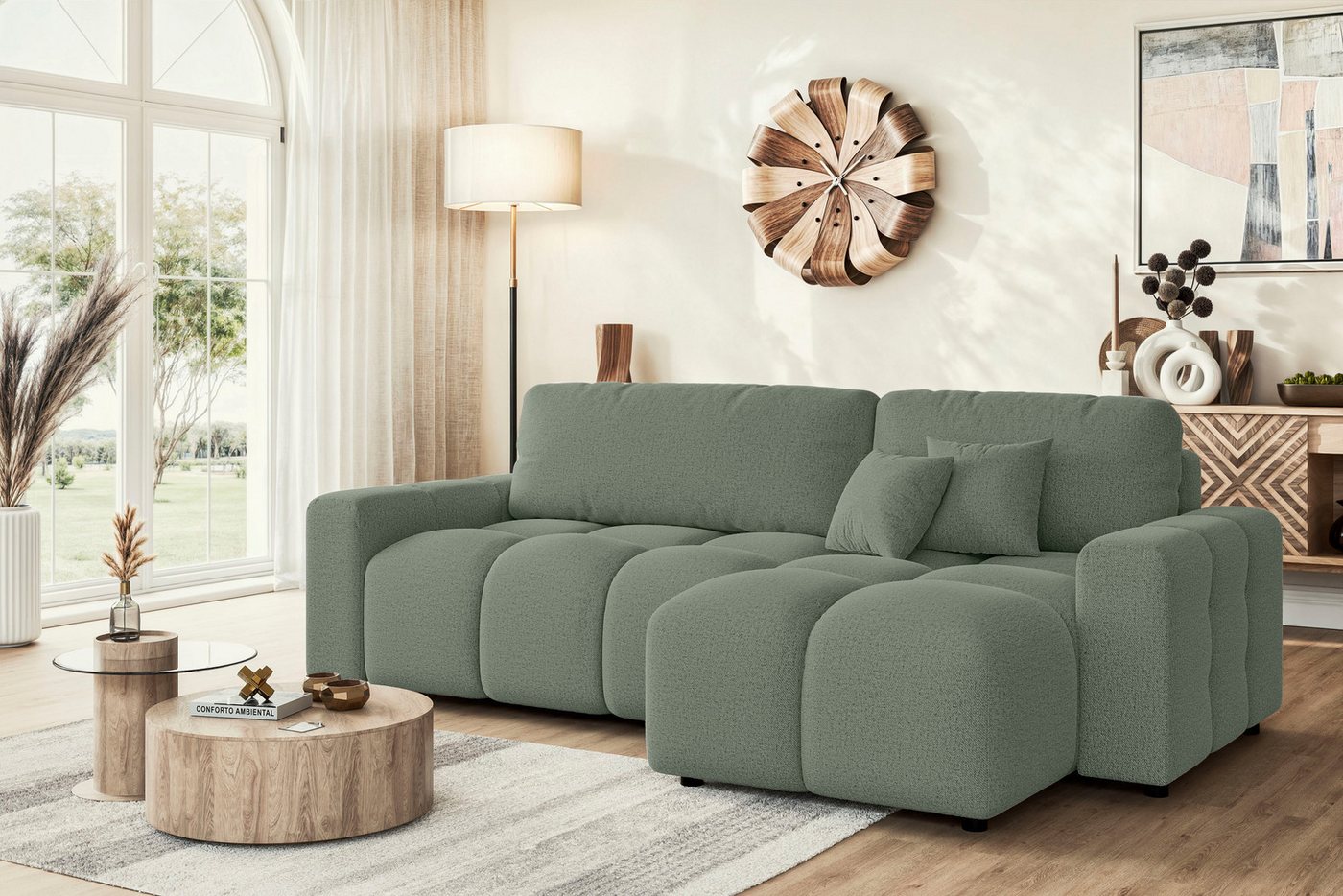 INOSIGN Ecksofa FELICI, Schlafsofa 233cm, L-Form mit Recamiere beidseitig montierbar, Designsofa mit Bettfunktion und Bettkasten, Maße B/T/H: 233/142/88 cm INOSIGN Ecksofa FELICI, Schlafsofa 233cm, L-Form mit Recamiere beidseitig montierbar, Designsofa mit Bettfunktion und Bettkasten, Maße B/T/H: 233/142/88 cm von INOSIGN