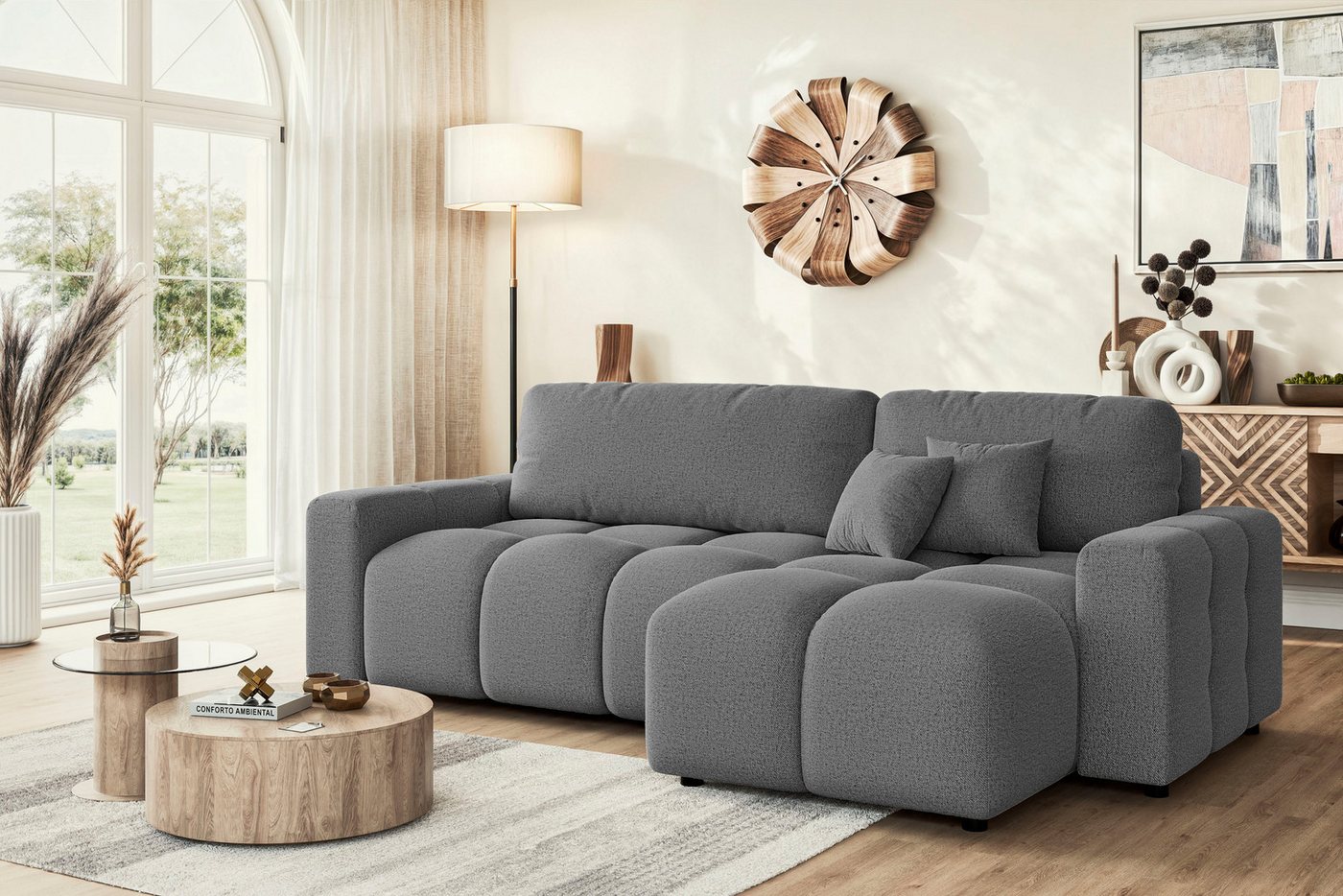 INOSIGN Ecksofa FELICI, Schlafsofa 233cm, L-Form mit Recamiere beidseitig montierbar, Designsofa mit Bettfunktion und Bettkasten, Maße B/T/H: 233/142/88 cm INOSIGN Ecksofa FELICI, Schlafsofa 233cm, L-Form mit Recamiere beidseitig montierbar, Designsofa mit Bettfunktion und Bettkasten, Maße B/T/H: 233/142/88 cm von INOSIGN