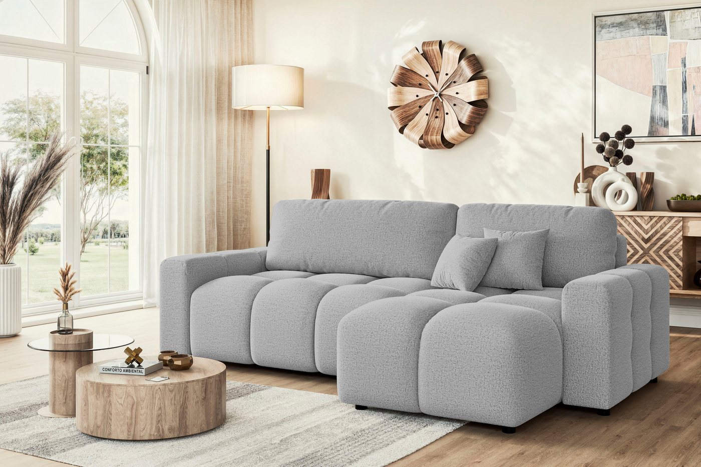 INOSIGN Ecksofa FELICI, Schlafsofa 233cm, L-Form mit Recamiere beidseitig montierbar, Designsofa mit Bettfunktion und Bettkasten, Maße B/T/H: 233/142/88 cm INOSIGN Ecksofa FELICI, Schlafsofa 233cm, L-Form mit Recamiere beidseitig montierbar, Designsofa mit Bettfunktion und Bettkasten, Maße B/T/H: 233/142/88 cm von INOSIGN