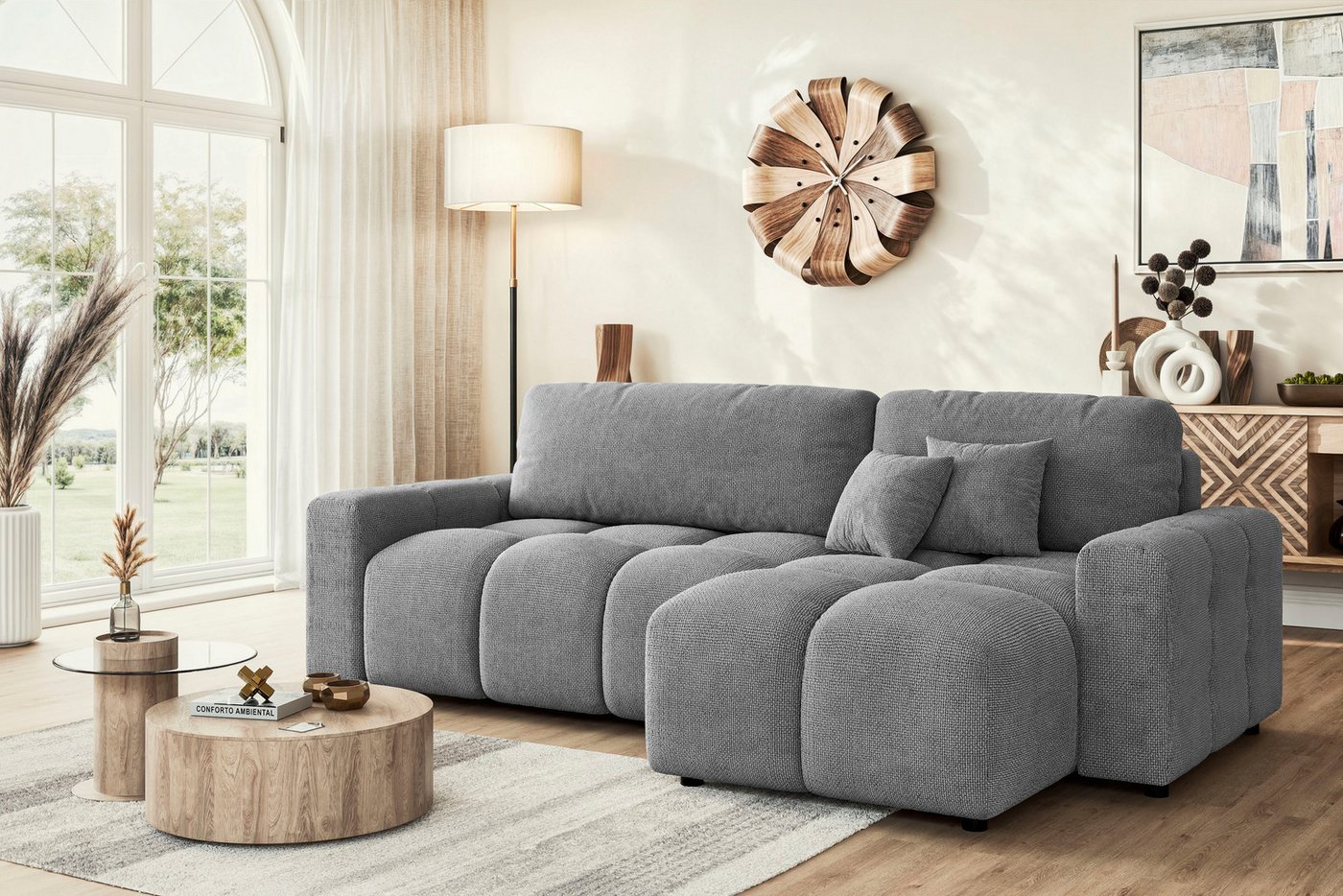 INOSIGN Ecksofa FELICI, Schlafsofa 233cm, L-Form mit Recamiere beidseitig montierbar, Designsofa mit Bettfunktion und Bettkasten, Maße B/T/H: 233/142/88 cm INOSIGN Ecksofa FELICI, Schlafsofa 233cm, L-Form mit Recamiere beidseitig montierbar, Designsofa mit Bettfunktion und Bettkasten, Maße B/T/H: 233/142/88 cm von INOSIGN