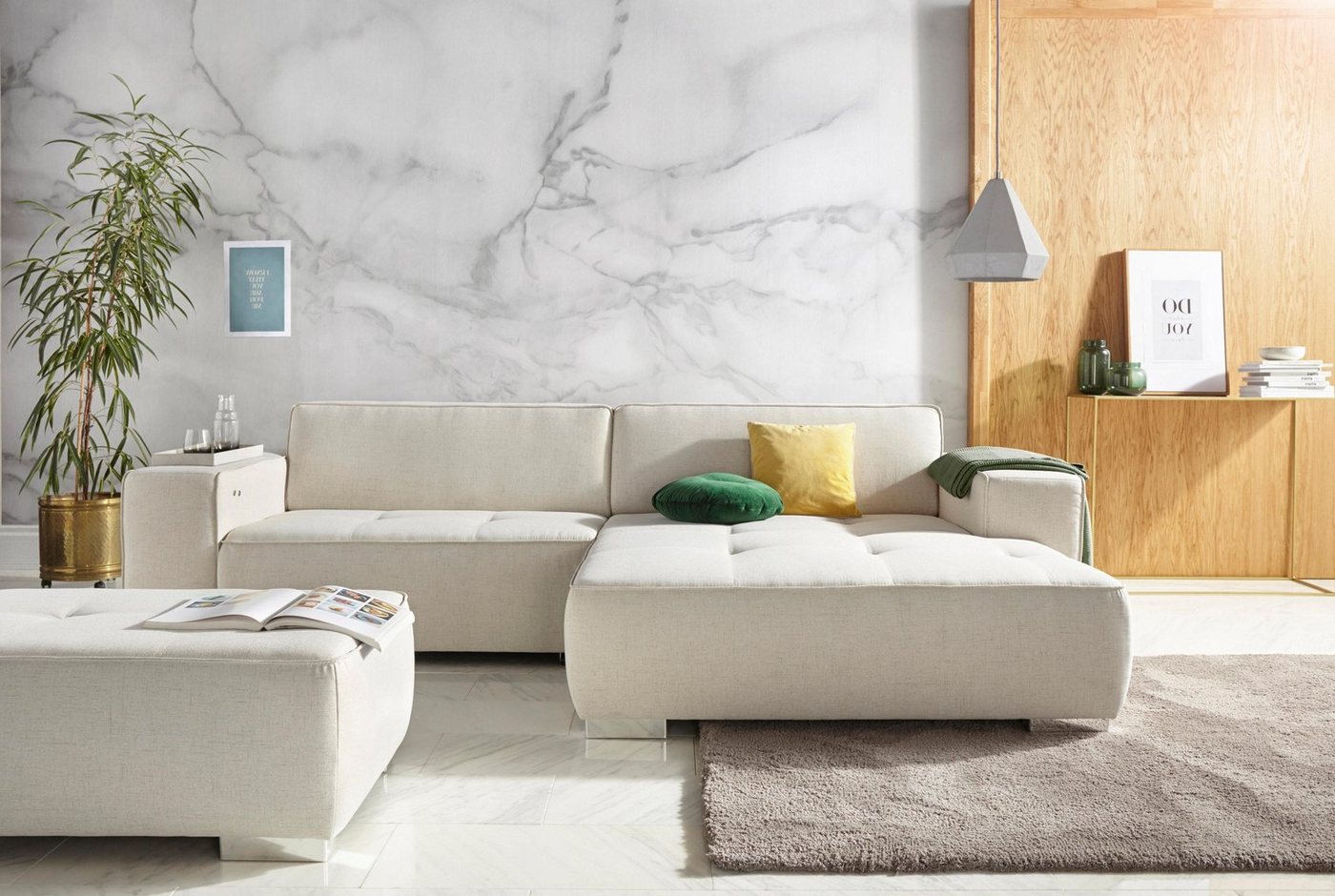 INOSIGN Ecksofa Sapporo L-Form, wahlweise Bettfunktion oder Sitztiefenverstellung, Federkern INOSIGN Ecksofa Sapporo L-Form, wahlweise Bettfunktion oder Sitztiefenverstellung, Federkern von INOSIGN