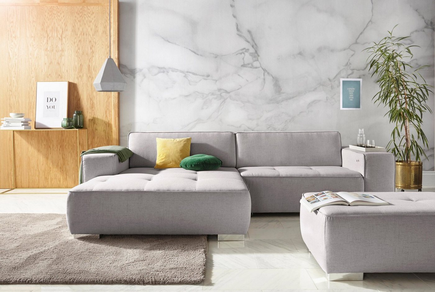 INOSIGN Ecksofa Sapporo L-Form, wahlweise Bettfunktion oder Sitztiefenverstellung, Federkern INOSIGN Ecksofa Sapporo L-Form, wahlweise Bettfunktion oder Sitztiefenverstellung, Federkern von INOSIGN