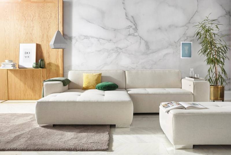 INOSIGN Ecksofa Sapporo L-Form, wahlweise Bettfunktion oder Sitztiefenverstellung, Federkern INOSIGN Ecksofa Sapporo L-Form, wahlweise Bettfunktion oder Sitztiefenverstellung, Federkern von INOSIGN