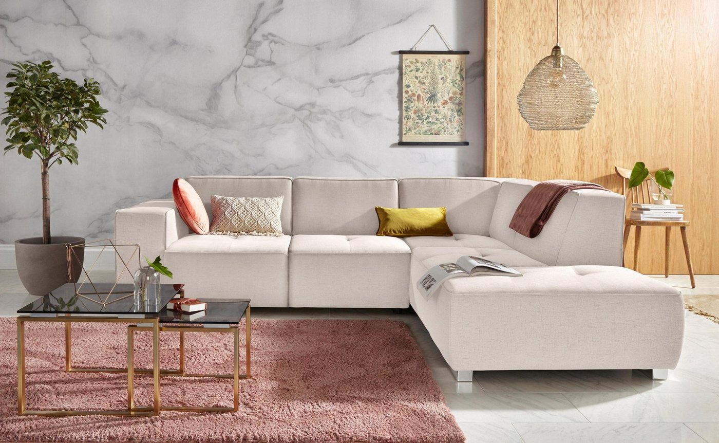 INOSIGN Ecksofa Sapporo L-Form, wahlweise Bettfunktion oder Sitztiefenverstellung, Federkern INOSIGN Ecksofa Sapporo L-Form, wahlweise Bettfunktion oder Sitztiefenverstellung, Federkern von INOSIGN