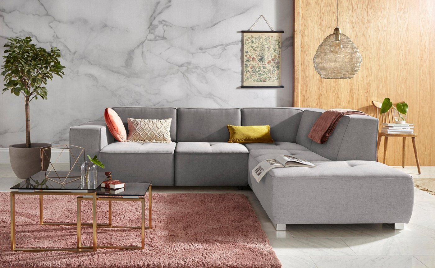 INOSIGN Ecksofa Sapporo L-Form, wahlweise Bettfunktion oder Sitztiefenverstellung, Federkern INOSIGN Ecksofa Sapporo L-Form, wahlweise Bettfunktion oder Sitztiefenverstellung, Federkern von INOSIGN