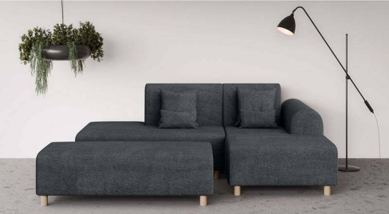 INOSIGN Ecksofa Suyala, L-Form mit Hocker von INOSIGN