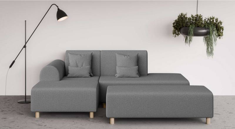 INOSIGN Ecksofa Suyala, L-Form mit Hocker von INOSIGN