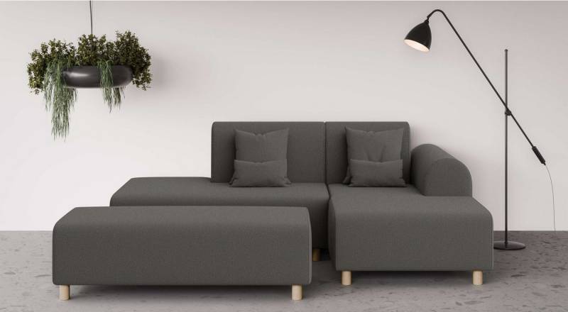 INOSIGN Ecksofa Suyala, L-Form mit Hocker von INOSIGN