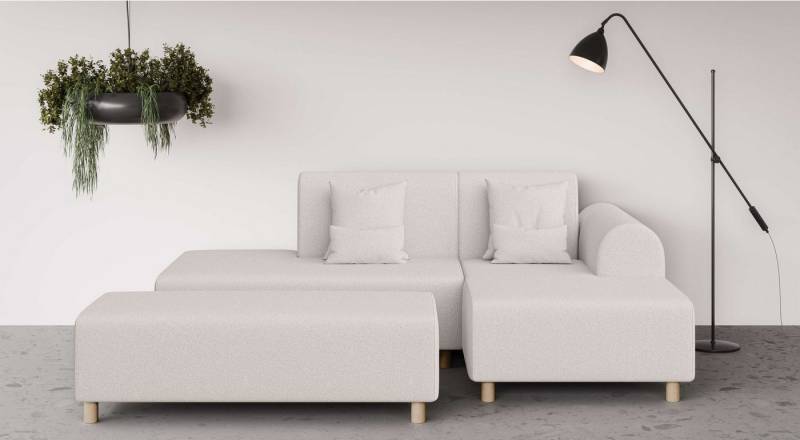 INOSIGN Ecksofa Suyala, L-Form mit Hocker von INOSIGN