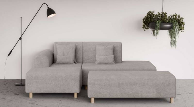 INOSIGN Ecksofa Suyala, L-Form mit Hocker von INOSIGN