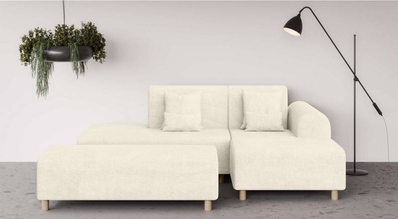 INOSIGN Ecksofa Suyala, L-Form mit Hocker von INOSIGN