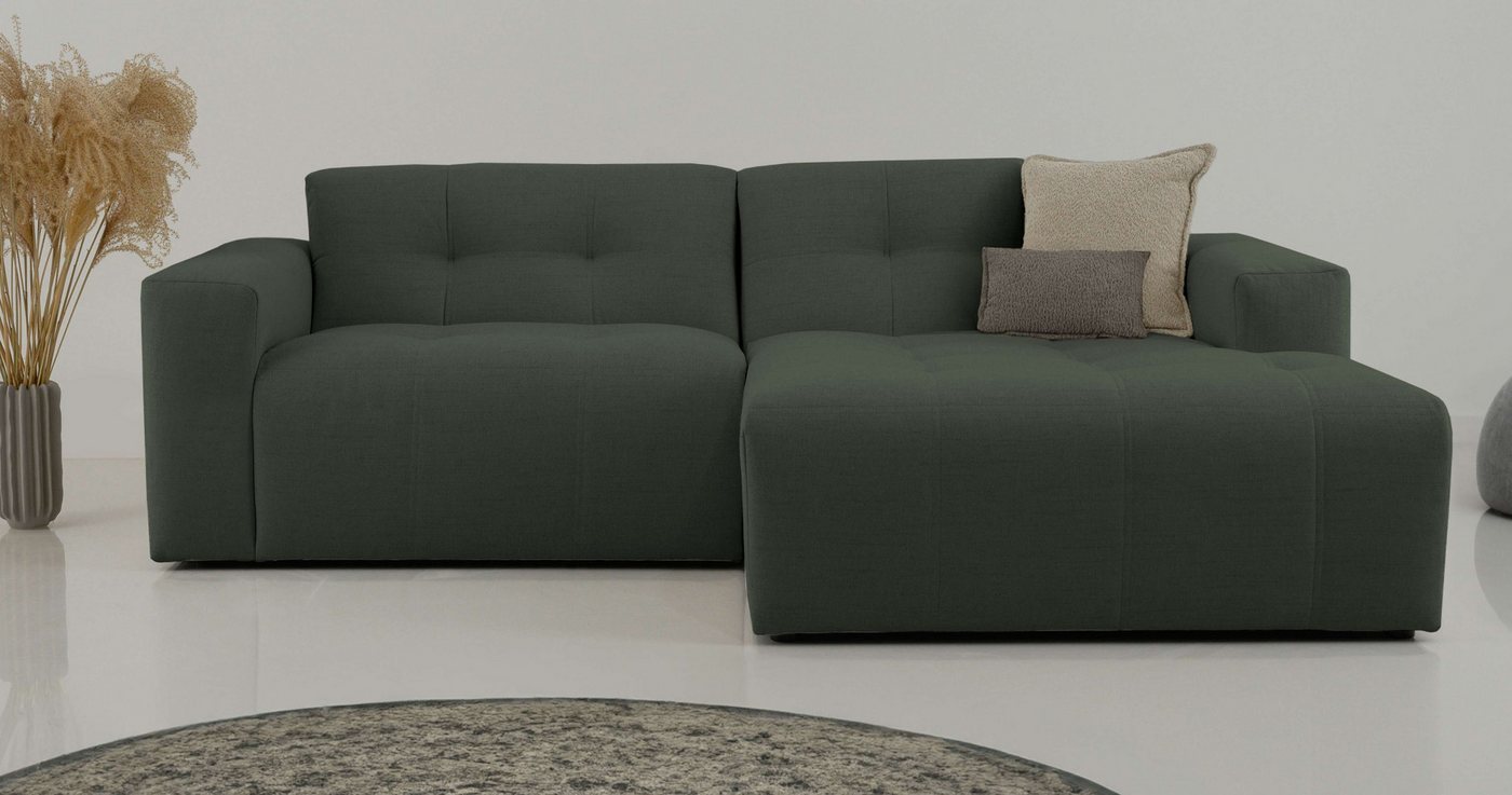 INOSIGN Ecksofa Tapley, Breite 221 cm, L-Form, Struktur fein, mit Knopfsteppung, bodentief INOSIGN Ecksofa Tapley, Breite 221 cm, L-Form, Struktur fein, mit Knopfsteppung, bodentief von INOSIGN