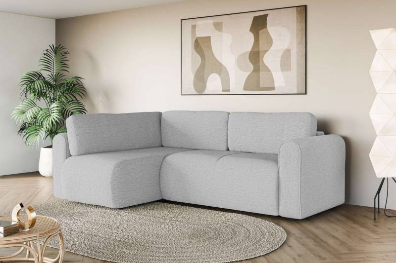 INOSIGN Ecksofa Zacharia wahlweise Schlafsofa mit Bettkasten, B/T/H 250/166/86 cm, L-Form mit Wellenunterfederung, Ottomane rechts oder links bestellbar von INOSIGN