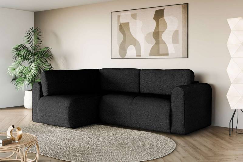 INOSIGN Ecksofa Zacharia wahlweise Schlafsofa mit Bettkasten, B/T/H 250/166/86 cm, L-Form mit Wellenunterfederung, Ottomane rechts oder links bestellbar von INOSIGN