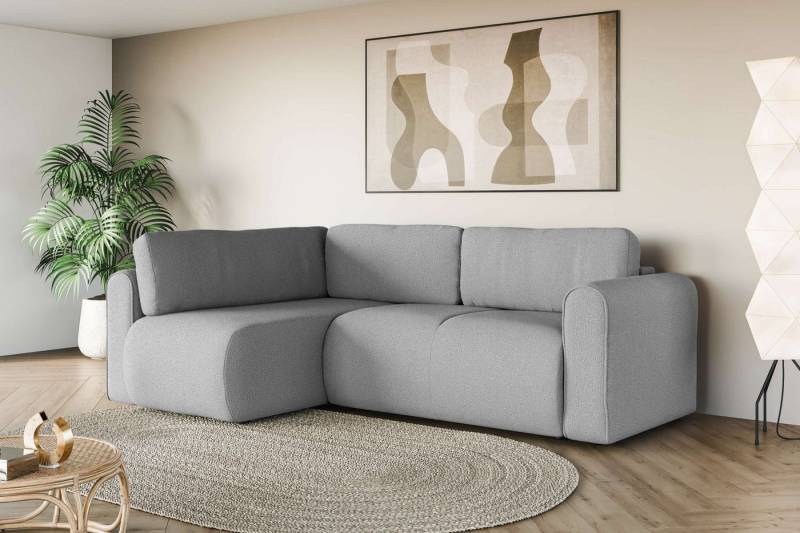 INOSIGN Ecksofa Zacharia wahlweise Schlafsofa mit Bettkasten, B/T/H 250/166/86 cm, L-Form mit Wellenunterfederung, Ottomane rechts oder links bestellbar von INOSIGN