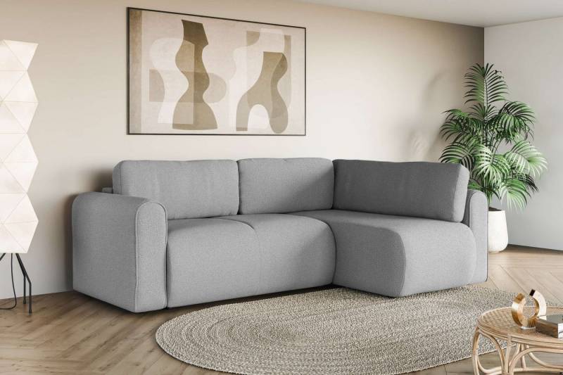 INOSIGN Ecksofa Zacharia wahlweise Schlafsofa mit Bettkasten, B/T/H 250/166/86 cm, L-Form mit Wellenunterfederung, Ottomane rechts oder links bestellbar von INOSIGN
