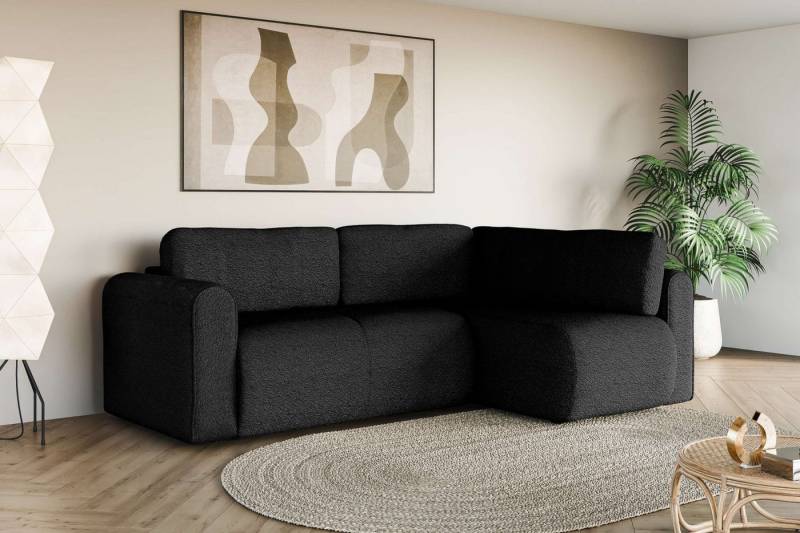 INOSIGN Ecksofa Zacharia wahlweise Schlafsofa mit Bettkasten, B/T/H 250/166/86 cm, L-Form mit Wellenunterfederung, Ottomane rechts oder links bestellbar von INOSIGN