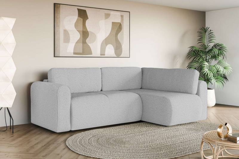 INOSIGN Ecksofa Zacharia wahlweise Schlafsofa mit Bettkasten, B/T/H 250/166/86 cm, L-Form mit Wellenunterfederung, Ottomane rechts oder links bestellbar von INOSIGN