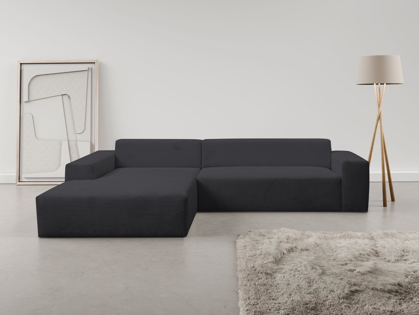 WERK2 Ecksofa Zeus-XL, Mega-Sofa mit großer Sitztiefe, Stellmaße 311cm x 210cm, Curvy Trend Garnitur mit urbaner Optik, bequem, Big-Sofa, L-Form von WERK2