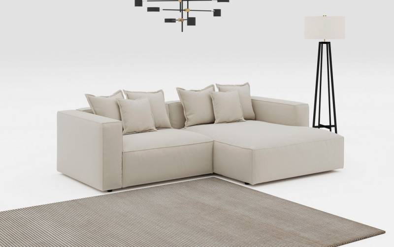 INOSIGN Ecksofa Cowboy L-Form, mit 6 Kissen, kubisches Sofa von INOSIGN