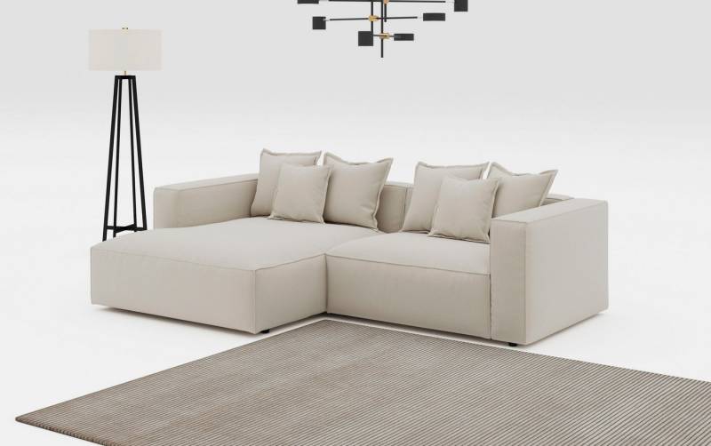 INOSIGN Ecksofa Cowboy L-Form, mit 6 Kissen, kubisches Sofa von INOSIGN