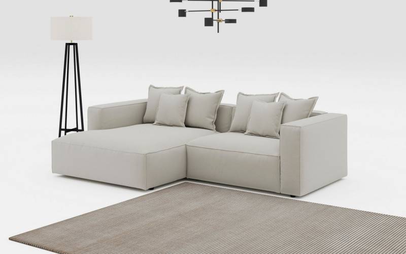 INOSIGN Ecksofa Cowboy L-Form, mit 6 Kissen, kubisches Sofa von INOSIGN