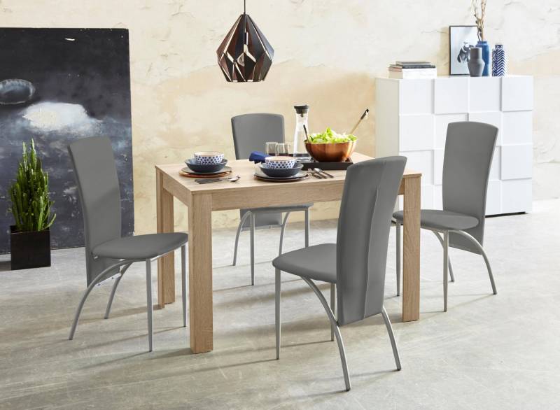 INOSIGN Essgruppe, (Set, 5-tlg), Tischbreite 120 cm in eichefarben sägerau von INOSIGN