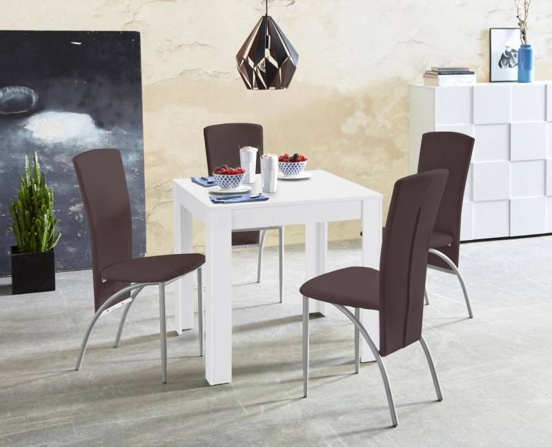 INOSIGN Essgruppe LynnNico, (Set, 5-tlg), Tischbreite 80 cm, Belastbarkeit 120 KG von INOSIGN