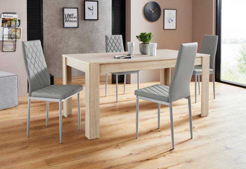 INOSIGN Essgruppe Lynn160/Brooke, (Set, 5-tlg), Tisch mit 4 Stühlen von INOSIGN