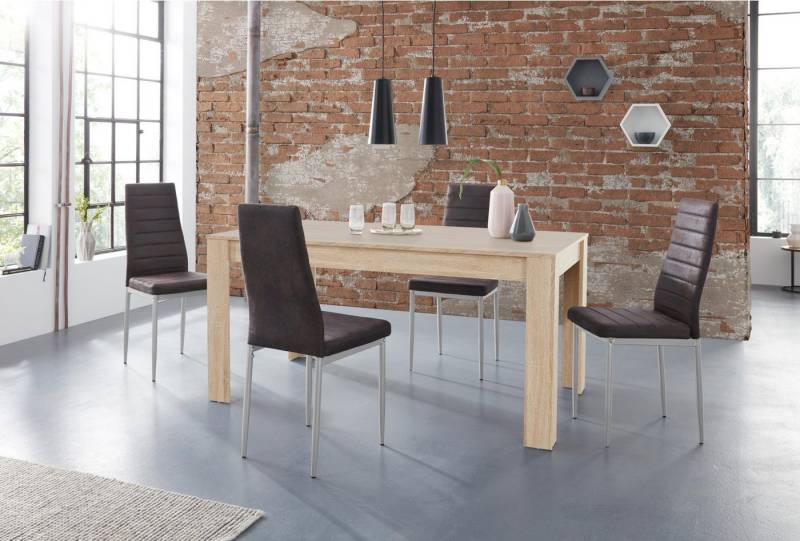 INOSIGN Essgruppe Lynn160/Kate, (Set, 5-tlg), Tisch mit 4 Stühlen, Belastbarkeit 120 KG von INOSIGN
