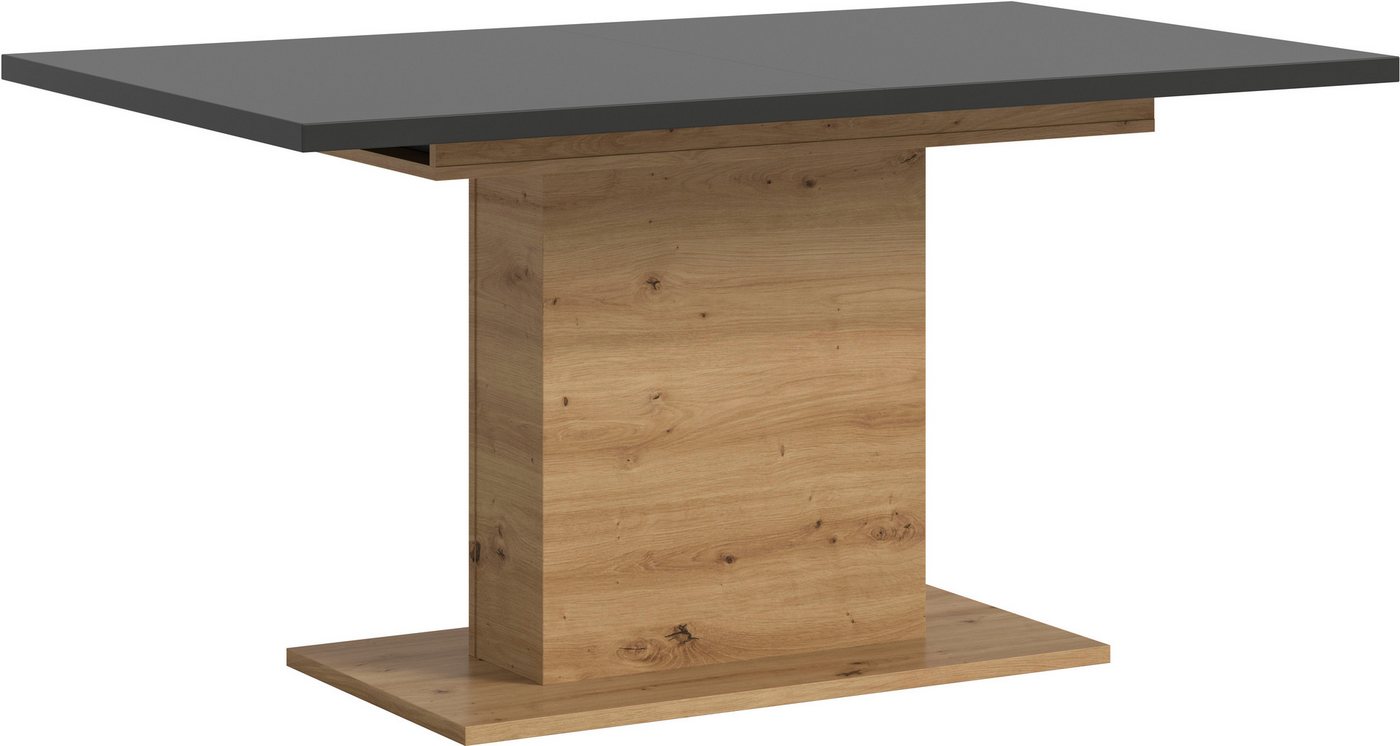 INOSIGN Esstisch Motus, ausziehbar 150 -190 cm, inklusive 40 cm Einlegeplatte (Set, 1-St), Säulengestell mit Bodenplatte, Tisch, Küchentisch, Esszimmer, Küche von INOSIGN