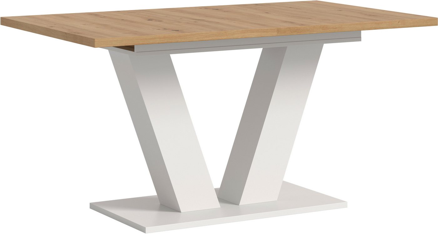 INOSIGN Esstisch Motus, ausziehbar 150 -190 cm, inklusive 40 cm Einlegeplatte (Set, 1-St), V-Gestell mit Bodenplatte, Tisch, Küchentisch, Esszimmer, Küche von INOSIGN