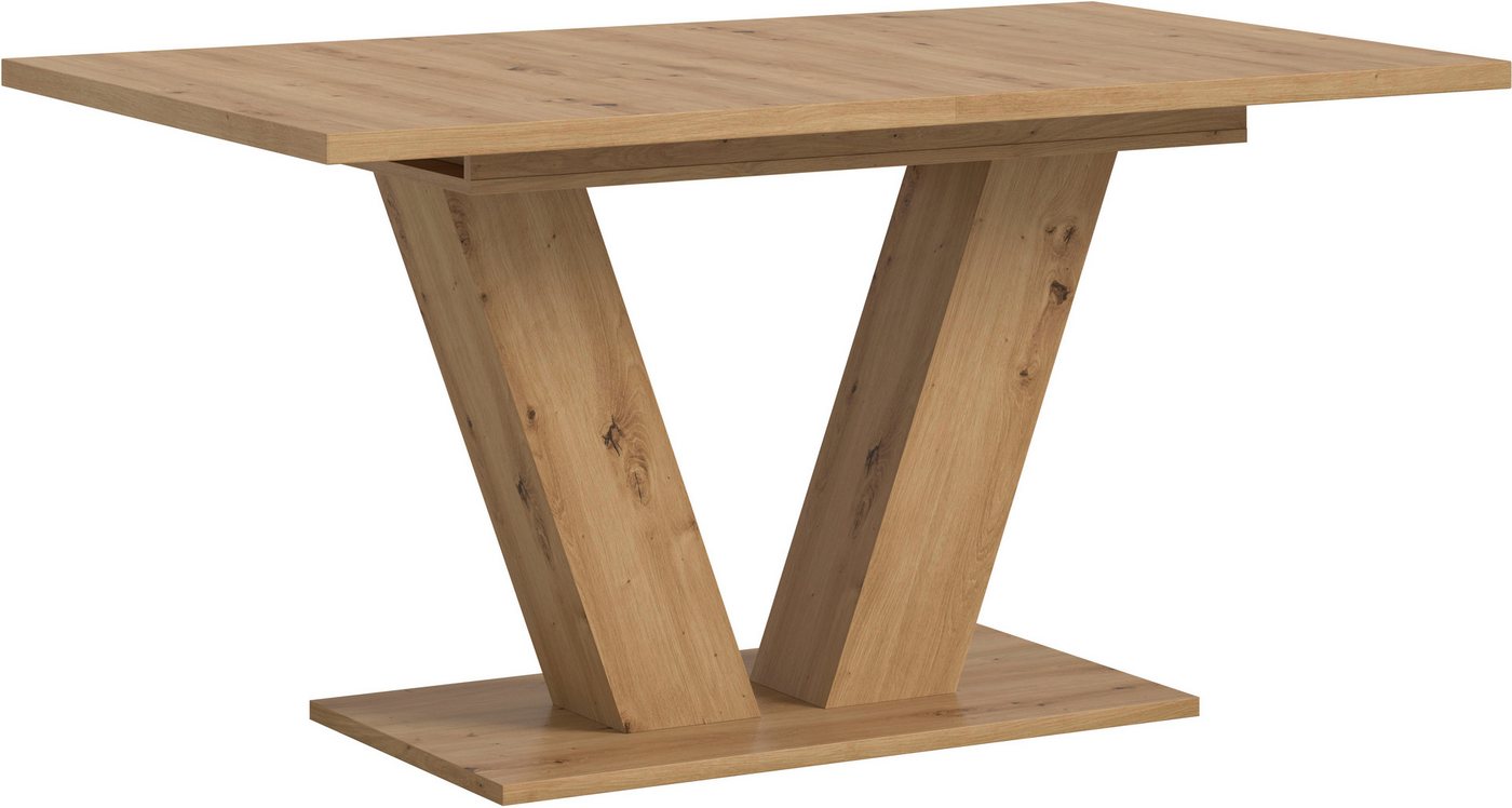 INOSIGN Esstisch Motus, ausziehbar 150 -190 cm, inklusive 40 cm Einlegeplatte (Set, 1-St), V-Gestell mit Bodenplatte, Tisch, Küchentisch, Esszimmer, Küche von INOSIGN