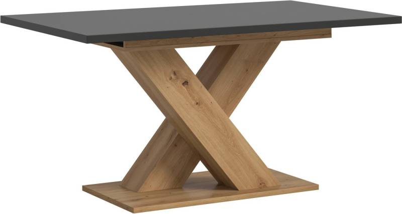 INOSIGN Esstisch Motus, ausziehbar 150 -190 cm, inklusive 40 cm Einlegeplatte (Set, 1-St), X-Gestell mit Bodenplatte, Tisch, Küchentisch, Esszimmer, Küche von INOSIGN